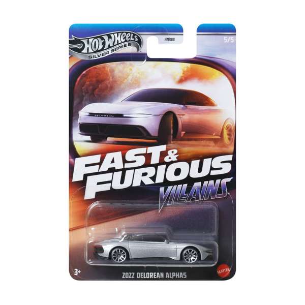 Hot Wheels Fast & Furious Theme Assortment - Villains 2022 Delorean Alpha 5