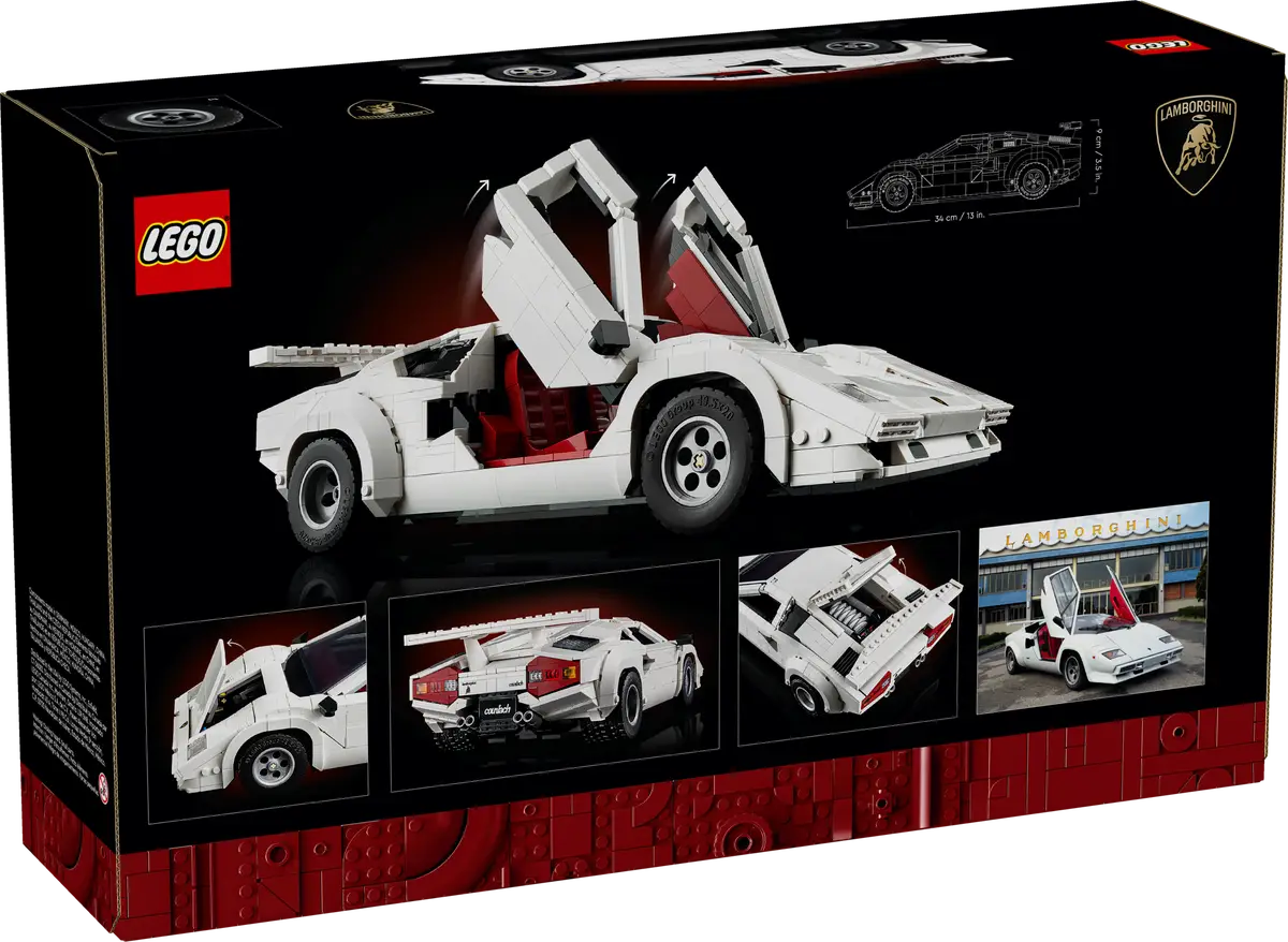 LEGO 10337 Icons Lamborghini Countach 5000 Quattrovalvole Building Set (1506 Pieces)