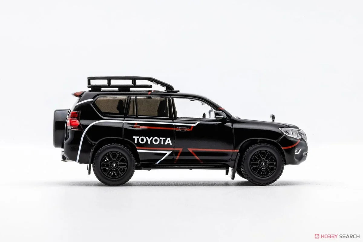GCD 1:64 Toyota Land Cruiser Prado 150 Rally Version RHD – Black | Premium Diecast SUV Model Car