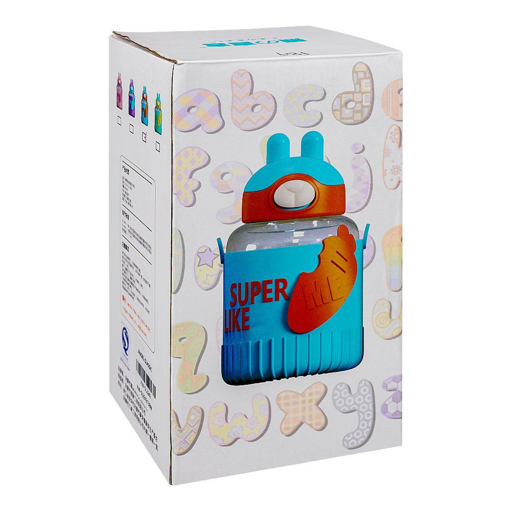 Super Like Me Insulation Bottle With Straw 530 ML (Blue)