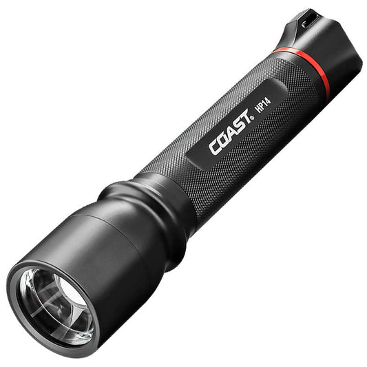 COAST HP14 the focusable LED flashlight with Slide Focus and 4 batteries included