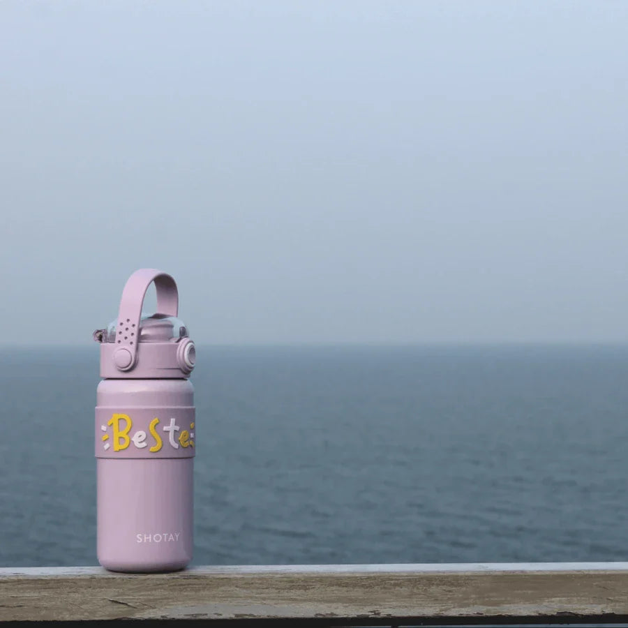 Shotay Steel Water Bottle Kids | 500 ML (Purple)