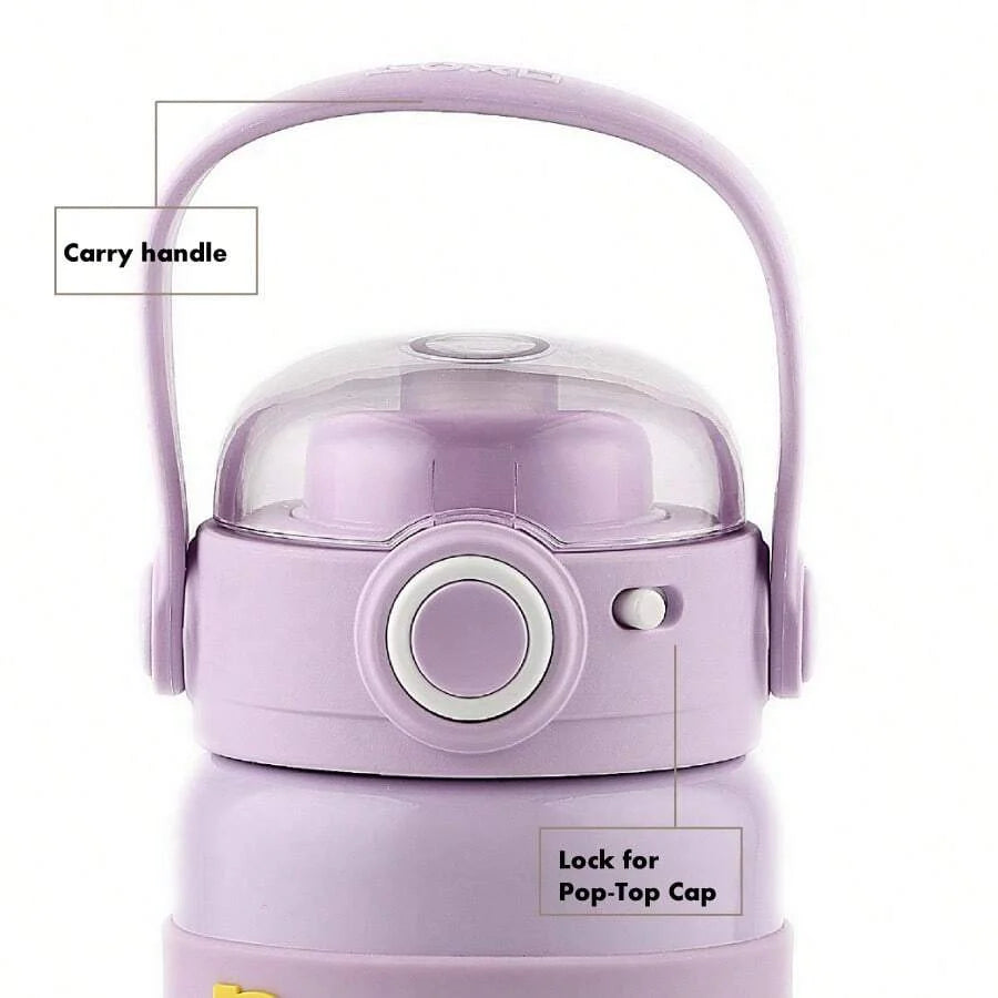 Shotay Steel Water Bottle Kids | 500 ML (Purple)
