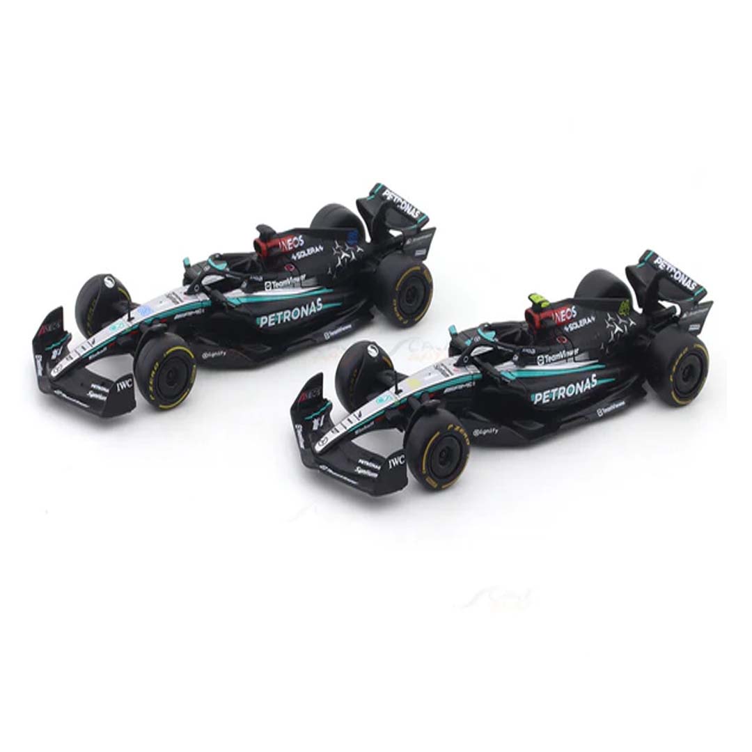 2024 Mercedes-AMG W15 set of 2 cars 1:43 Bburago Formula 1 diecast scale model car