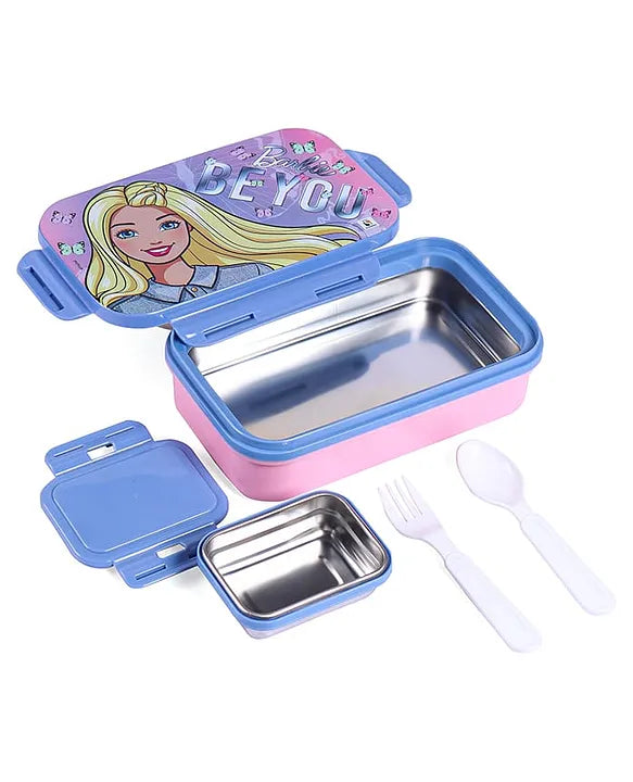 Striders Barbie Printed Lunch Box - 470Ml