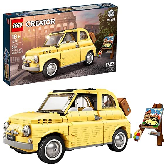 (Box Damage) LEGO Creator Expert Fiat 500 10271 Toy Car Building Set for Adults and Fans of Model Kits Sets Idea (960 Pieces)