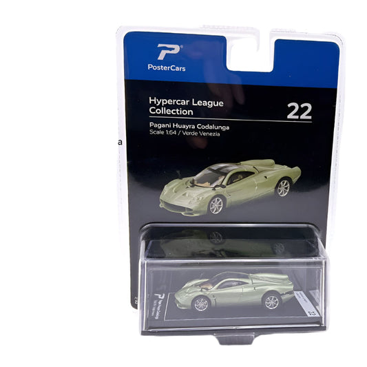 PosterCars 1:64 Pagani Huayra Codalunga – Verde Venezia | Hypercar League Collection No.22 Diecast Model