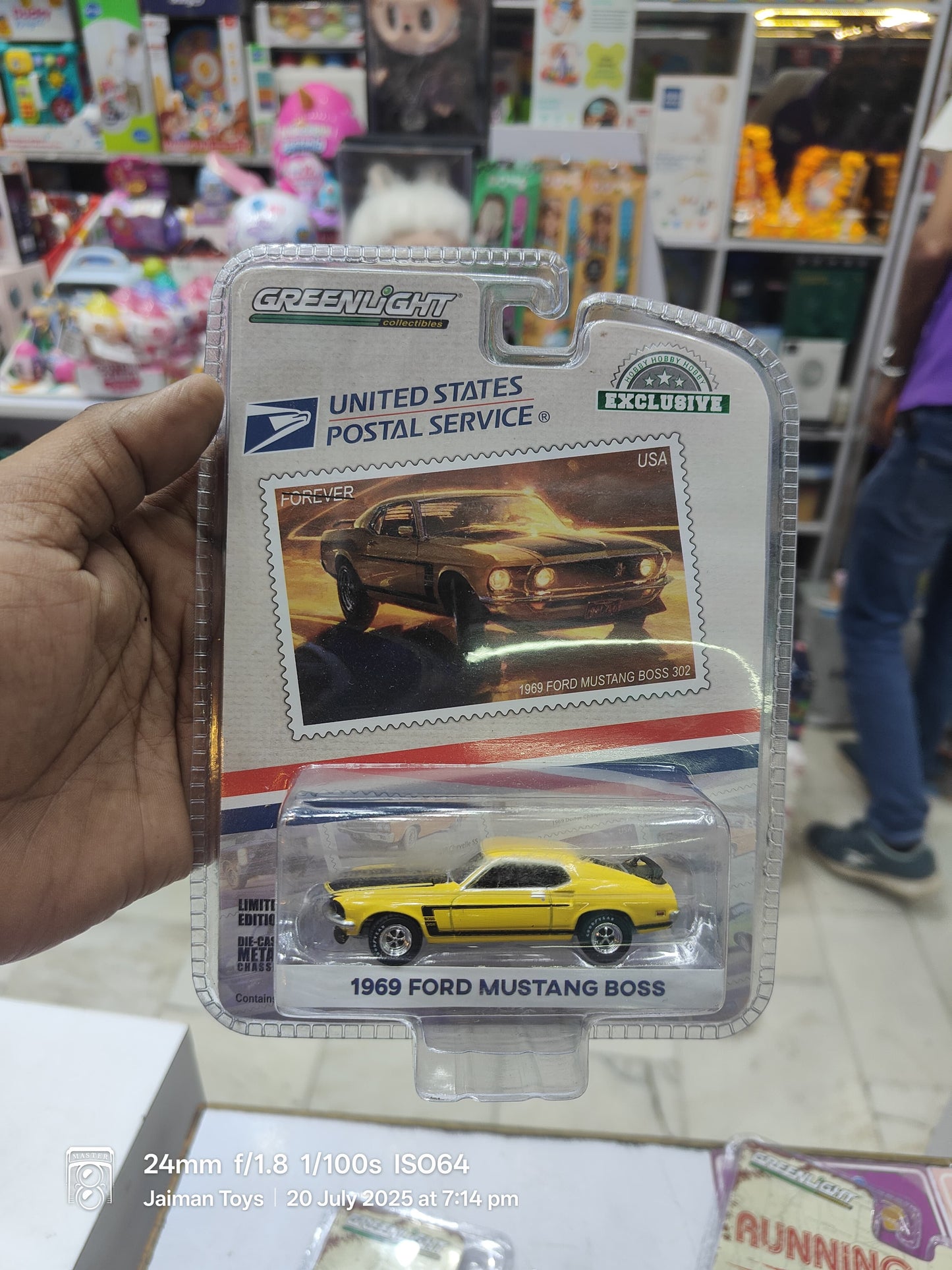 Greenlight USPS Exclusive – 1969 Ford Mustang Boss 302 Die-Cast Car (1:64 Scale)