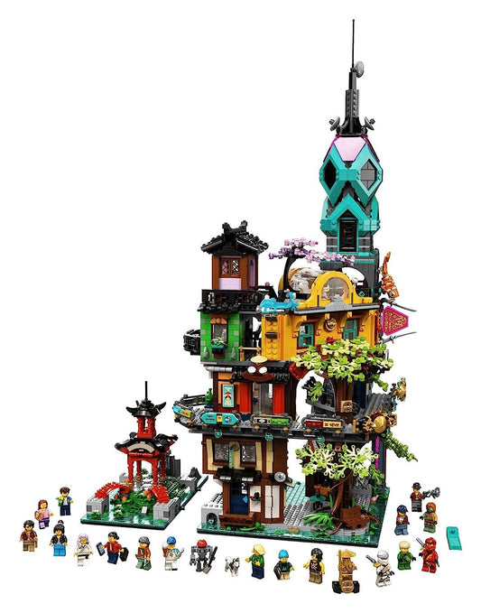 Lego NINJAGO City Gardens 71741 Building Kit; Ninja House Playset Featuring 19 Minifigures, New 2021 (5,685 Pieces), Multicolor