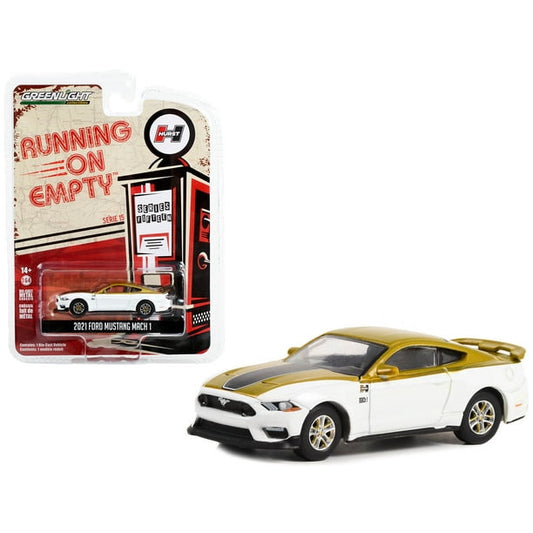 Greenlight Running on Empty – 2021 Ford Mustang Mach 1 (Hurst Livery, Series 15) 1:64 Scale Die-Cast Car