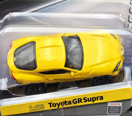 CCA Toyota GR Supra Yellow 1:58 Die Cast Car New