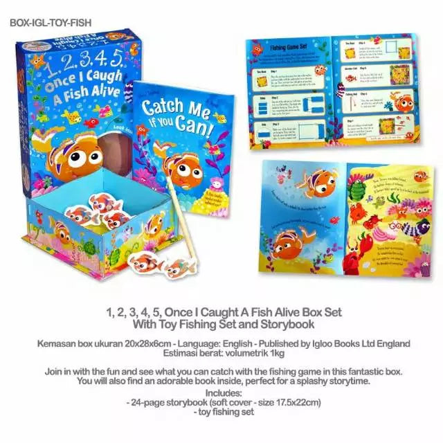1 2 3 4 5 Once I Caught a Fish Alive Storybook and Fishing Game Set by Igloo Books