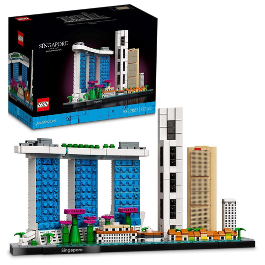 LEGO 21057 Architecture Skyline Collection: Singapore Building Kit; Collectible Display Model for Adults (827 Pieces)
