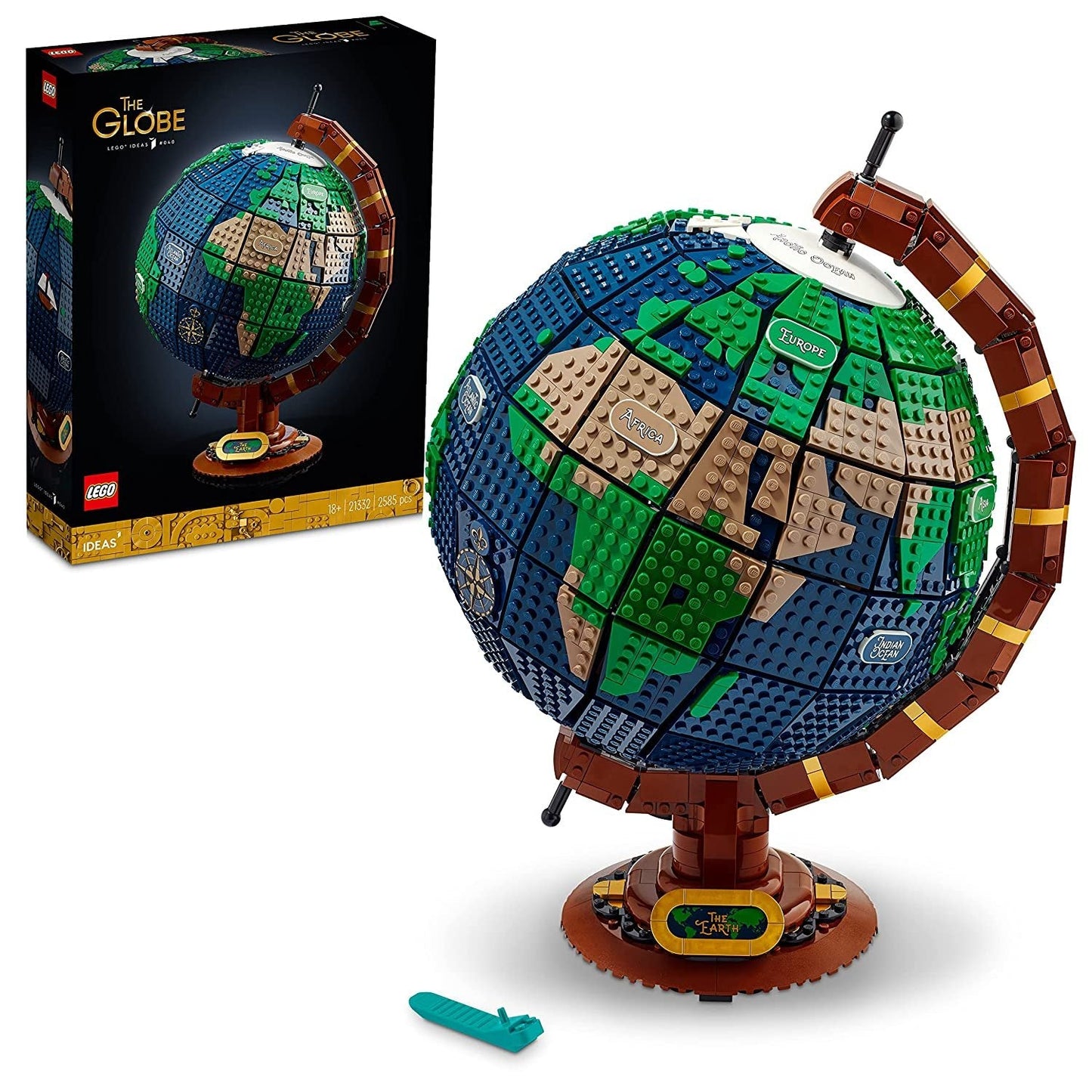 LEGO 21332 Ideas The Globe – Rotating World Map Model for Adults