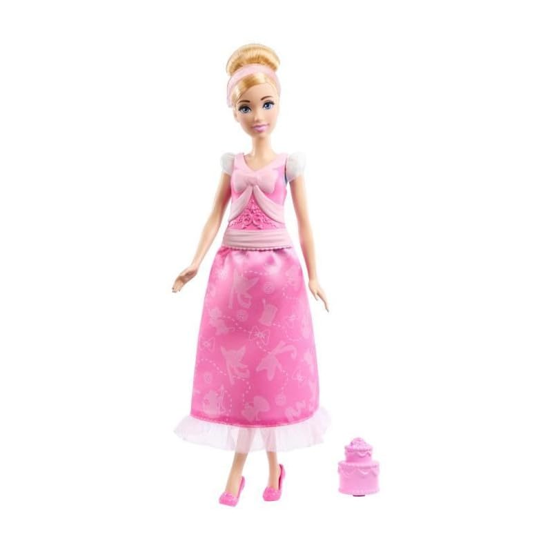 Disney Princess 2-in-1 Stories Cinderella Fashion Doll with 2 Snap-On Bodices, 2 Skirts & 9 Accessories