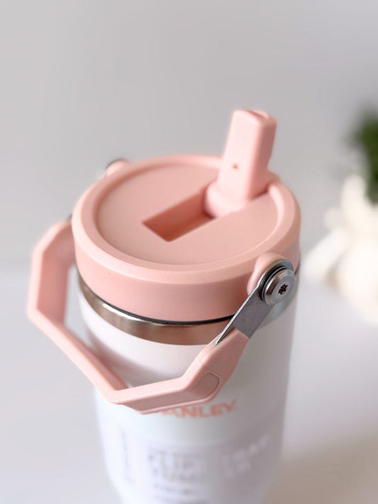 Stanley IceFlow™ Flip Straw Tumbler | 887ml with Straw for Water (30 oz) (White)