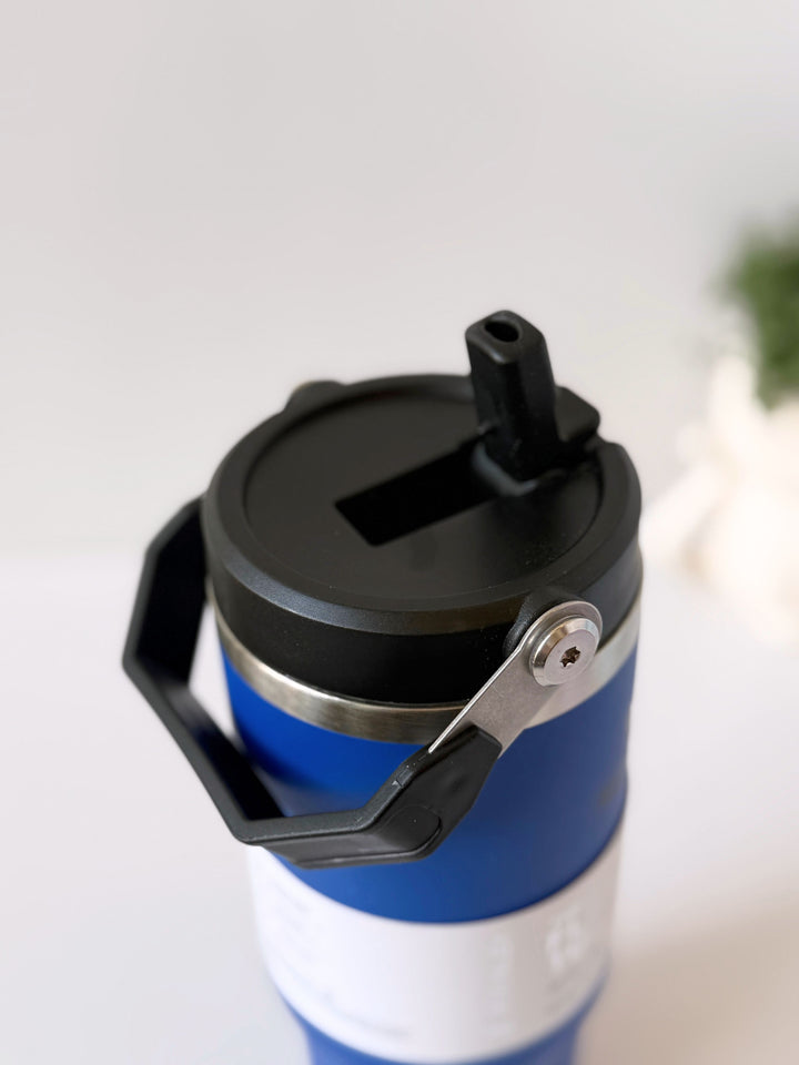 Stanley IceFlow™ Flip Straw Tumbler | 887ml with Straw for Water (30 oz) (Dark Blue)