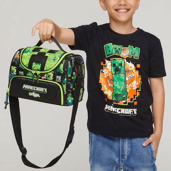 Smiggle Lunch Bag : Minecraft Double Decker 7 Inch For Kids