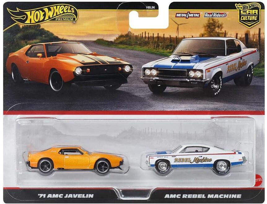 Hot Wheels Premium Car Culture 71 AMC Javelin & AMC Rebel Machine
