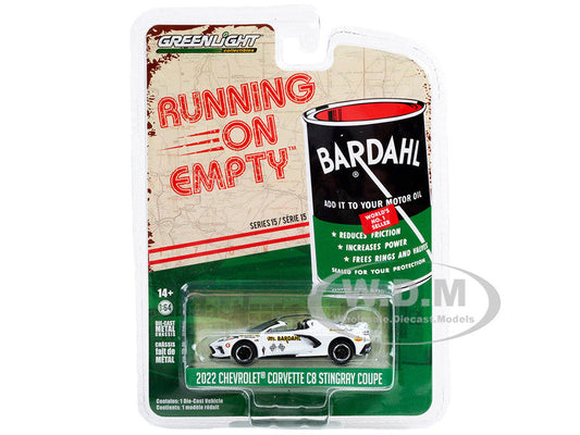 Greenlight Running on Empty – 2022 Chevrolet Corvette C8 Stingray Coupe (Bardahl Livery, Series 15) 1:64 Die-Cast Car