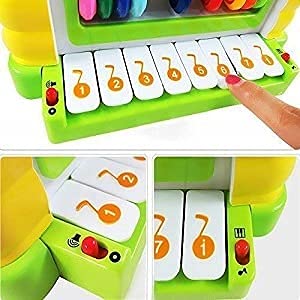 HOLA House Party Educational Toys, Baby House with Shape Sorters, Musical Piano Keys, Counting Math Beads ,Blocks Activity Cube ,Play Cube for Kids - 739