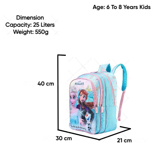 STRIDERS Frozen 18-Inch School Backpack with Sparkling Elsa & Anna Design Lightweight & Spacious