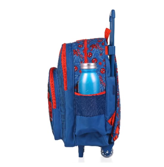 STRIDERS Spider-man 16 Inch Trolley School Bag for Kids Stylish, Easy to Carry Backpack for Boys Ages 6-8