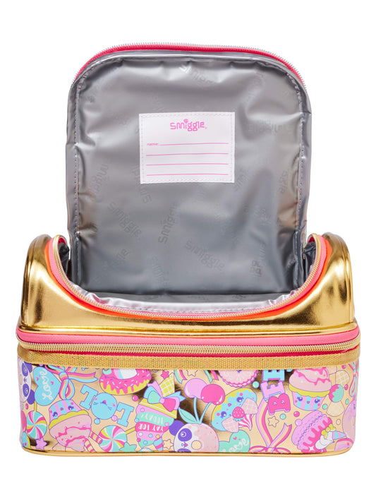 Smiggle Lunch Bag : Golden Icecream Double Decker 7 Inch For Kids