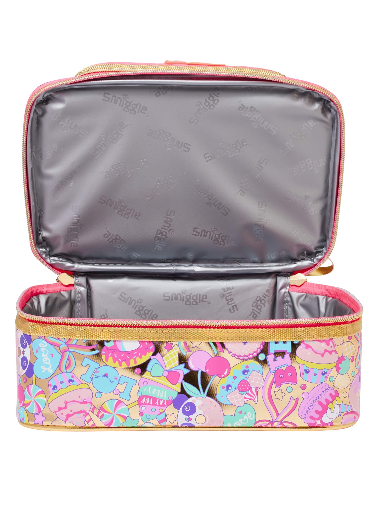 Smiggle Lunch Bag : Golden Icecream Double Decker 7 Inch For Kids
