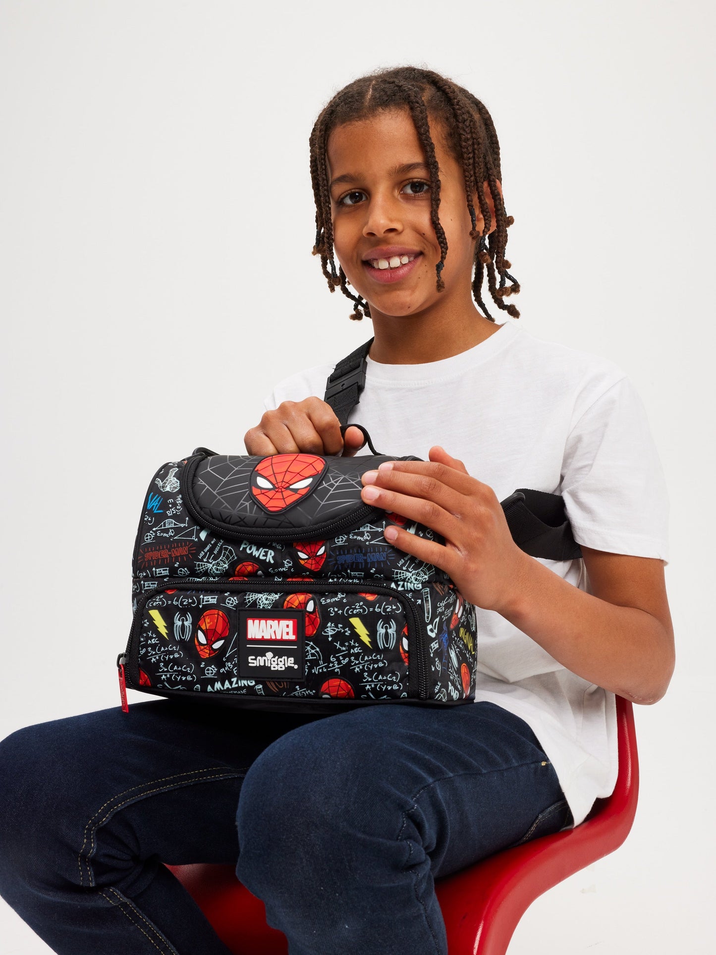 Smiggle Lunch Bag : Spider-Man Double Decker 7 Inch For Kids