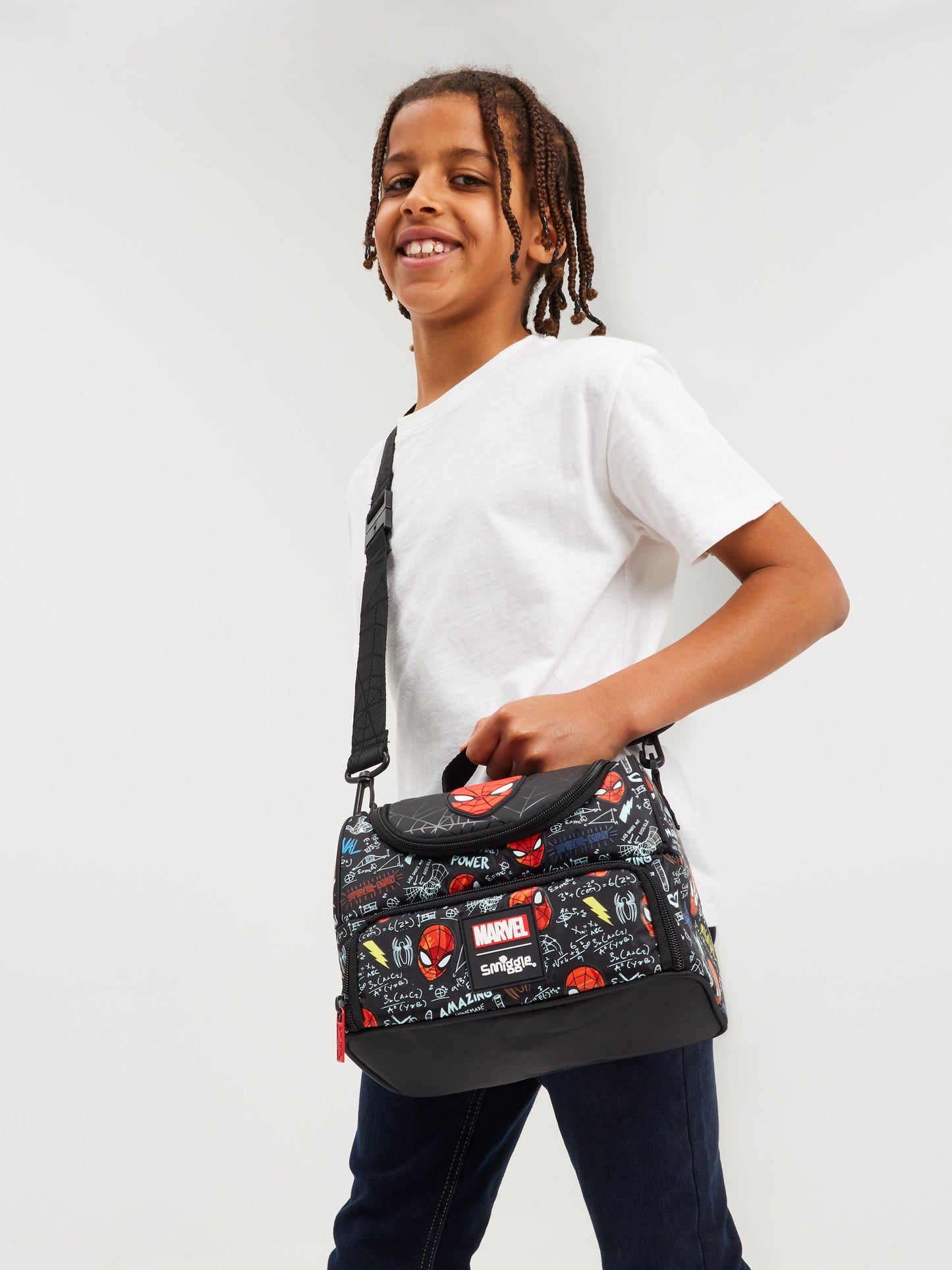 Smiggle Lunch Bag : Spider-Man Double Decker 7 Inch For Kids