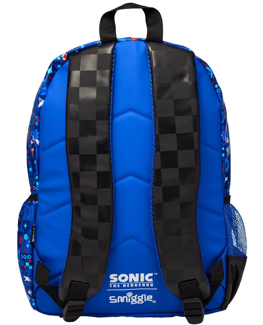 Smiggle School Bag : Sonic The Hedgehog Colorful & Stylish 16 Inch Backpack for Kids