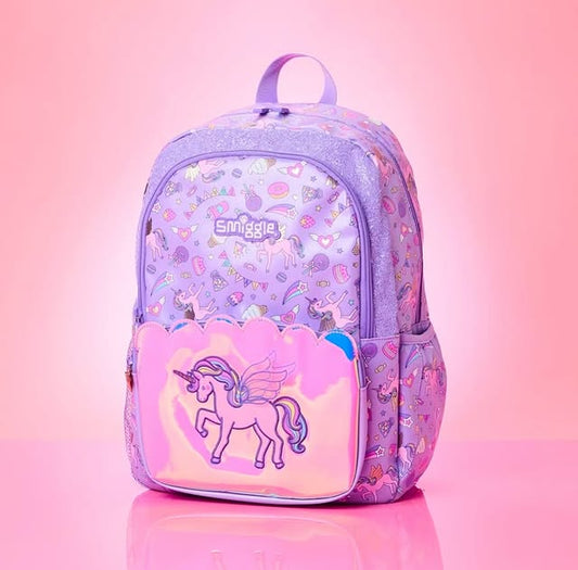 Smiggle School Bag : Unicorn Colorful & Stylish 16 Inch Backpack for Kids