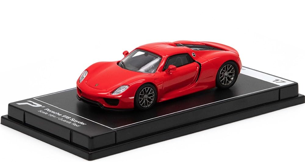 PosterCars 1:64 Porsche 918 Spyder – Guards Red | Hypercar League Collection Diecast Model