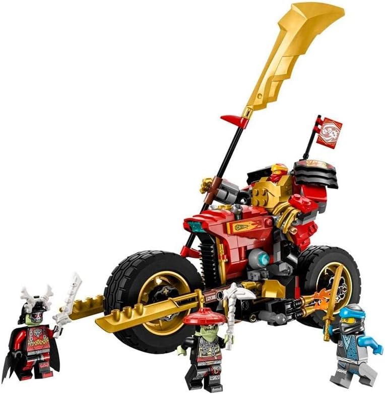 LEGO NINJAGO Kai’s Mech Rider EVO 71783, Upgradable Ninja Motorbike Toy, Mech Action Figure and 2 Bone Warrior Minifigures, Age 7+
