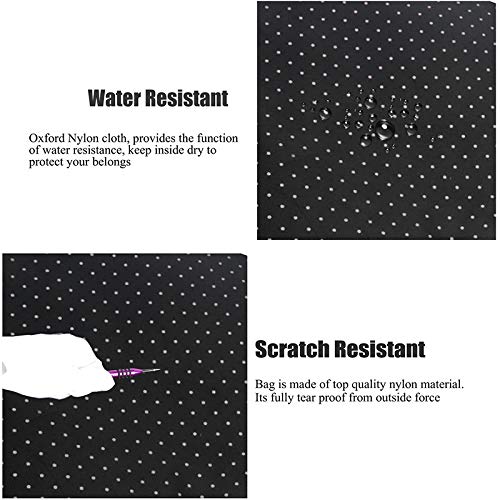 DTBG Laptop Backpack 15.6" Water Resistant (Black with Pink Dots)