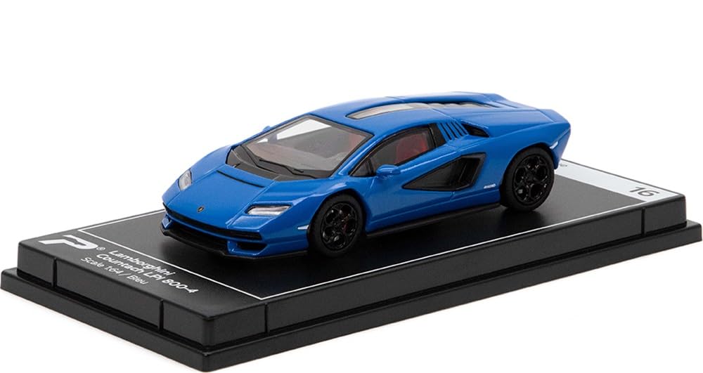 PosterCars 1:64 Lamborghini Countach LPI 800-4 – Blue Edition | Hypercar League Diecast Collector Model