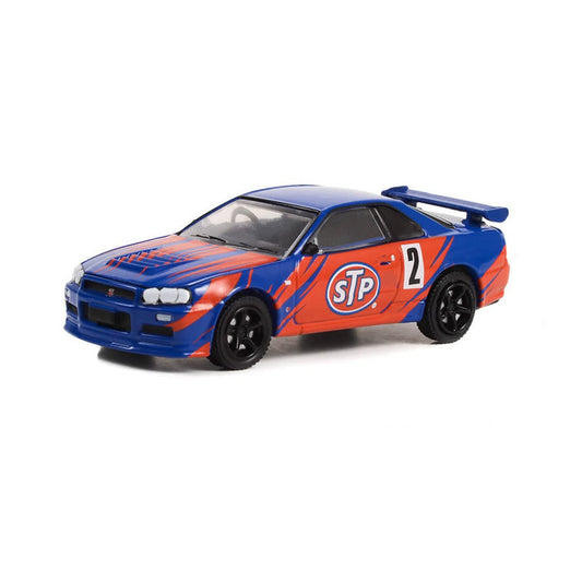 Greenlight Running on Empty – 2002 Nissan Skyline GT-R (R34) 1:64 Scale Die-Cast Car
