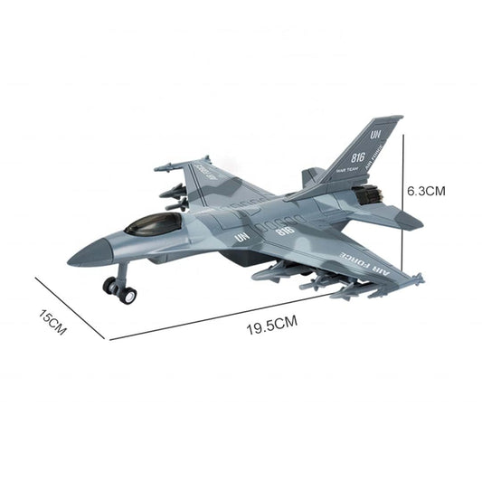 ChiLBit 1:400 Scale Twin-Engine Jet Fighter Model with Light & Sound – Premium Die-Cast Metal Collectible (F-16 Type)