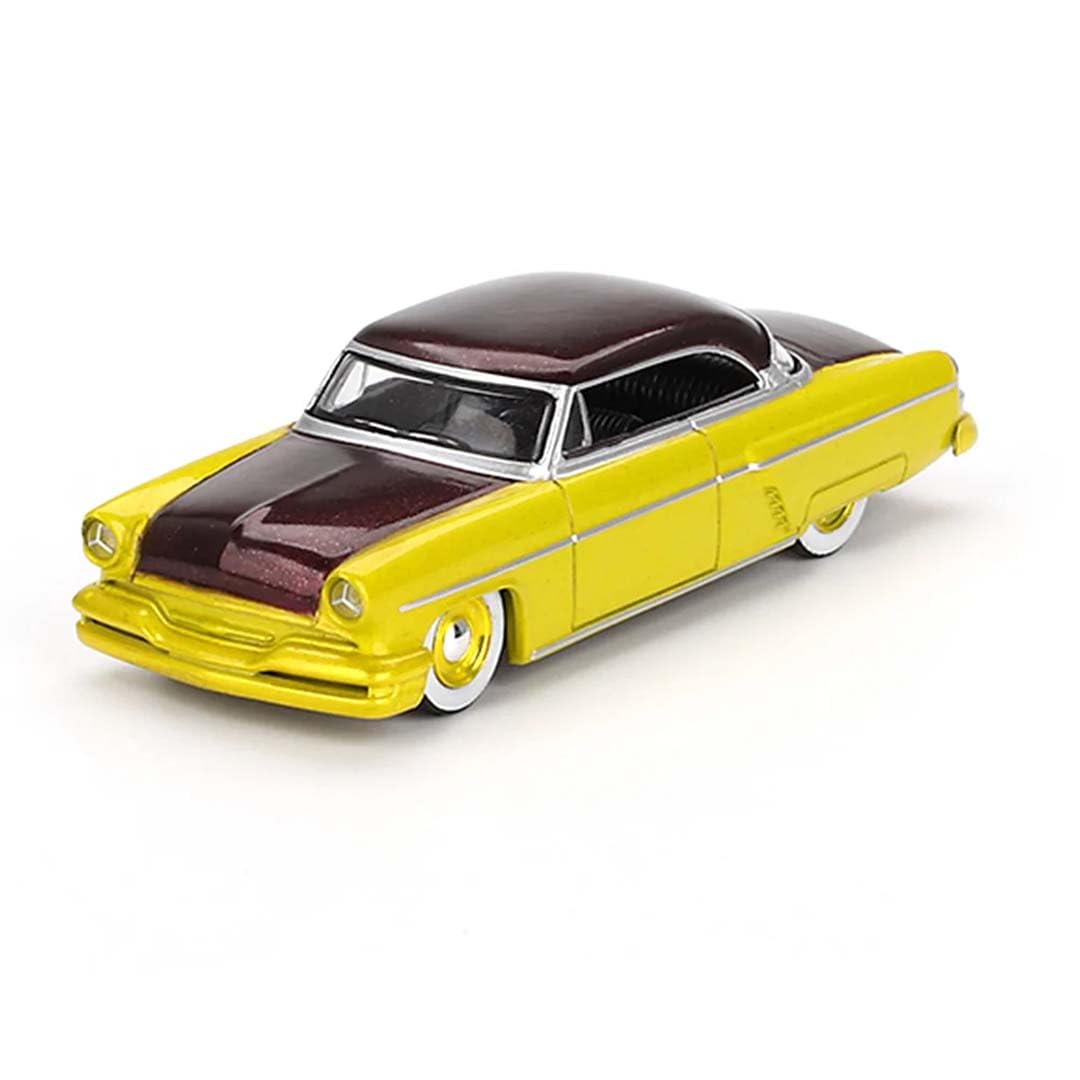 Mini GT Die Cast Collectrors Model Cars: (Lin'coln Capri HOt Rod 1954 Lime Yellow)