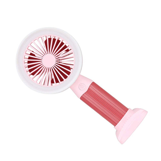 Fashion Lighting Fan Desktop Fan Mini Handheld Small Fan for Home, School USB Rechargeable & Portable Fan (Pink)