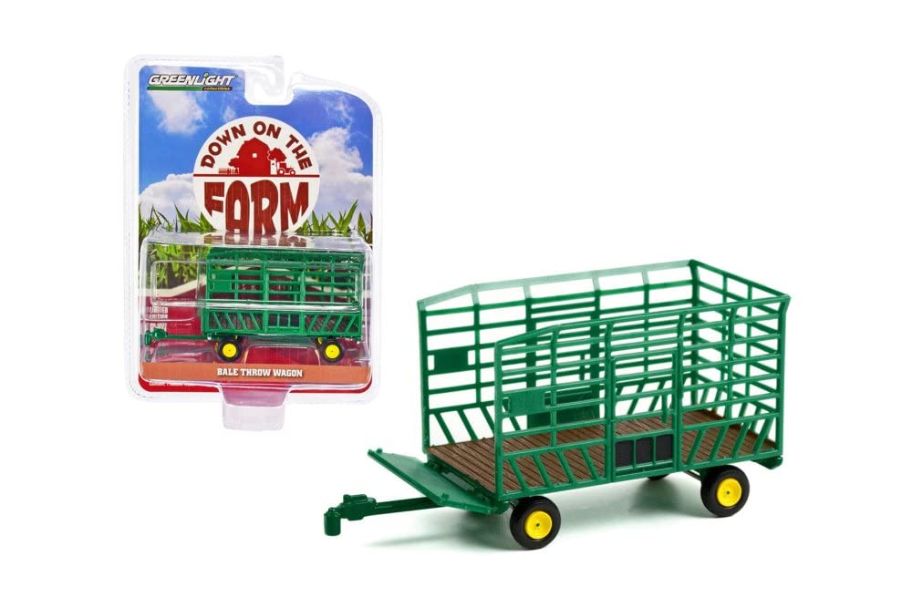 Greenlight Down on the Farm – Bale Throw Wagon 1:64 Scale Die-Cast Accessory