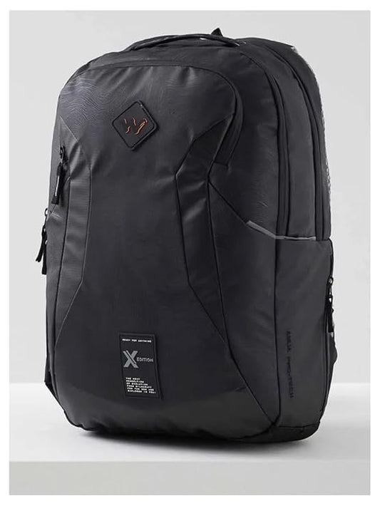 Wildcraft Spyder 30L Laptop & School Bags – Black Topographic | Stylish, Durable & Spacious Bag for Work, College & Travel