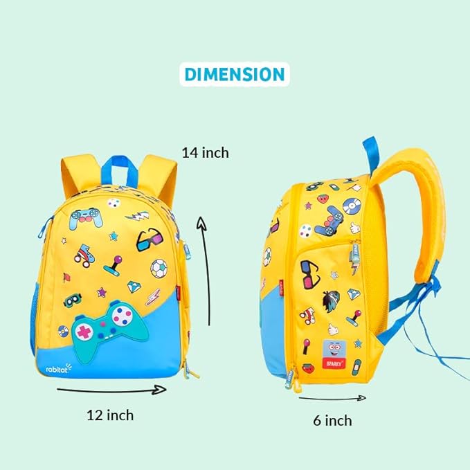 Rabitat School Bags Smash Unisex School Bag – Fun & Durable Backpack for Kids (4-8 Years)