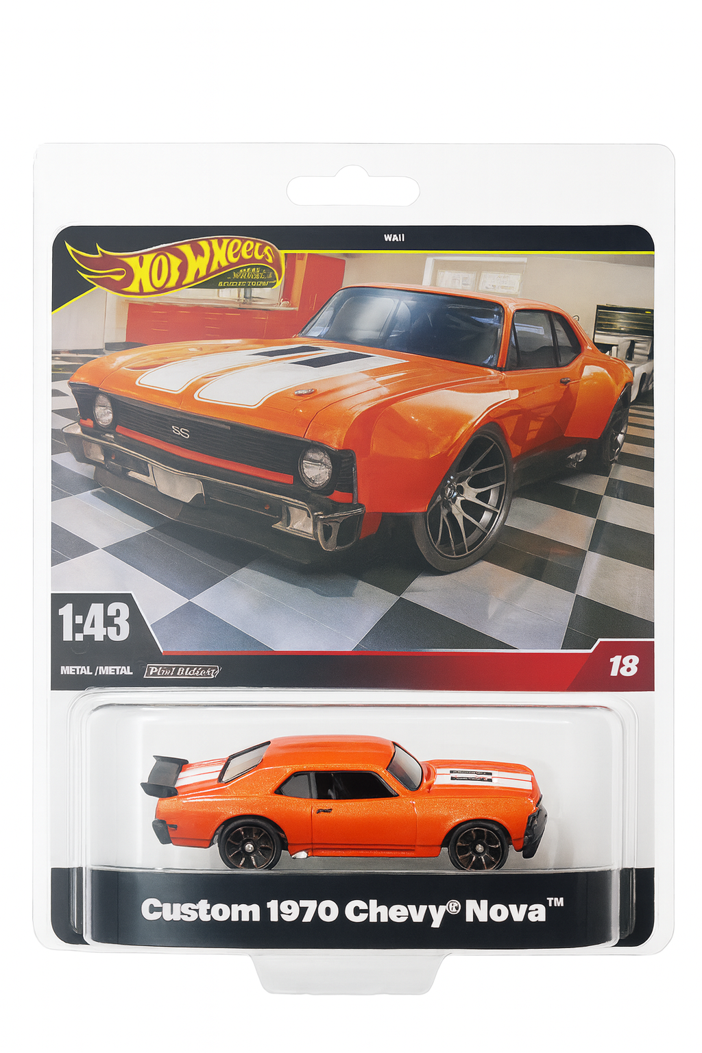 Hot Wheels Premium Custom 1970 Chevy® Nova™ Die-Cast Car (1:43 Scale) – Collector Edition