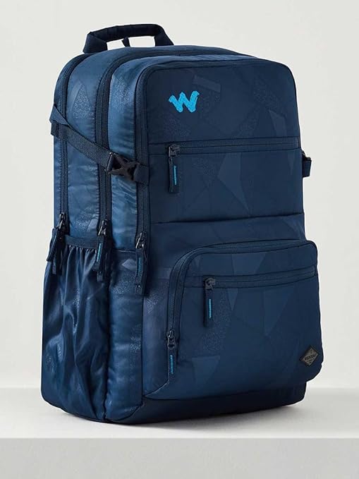 Wildcraft Evo 45L Laptop & School Backpack (12962) – Mosaic Navy | Spacious, Durable & Travel-Ready with Rain Cover