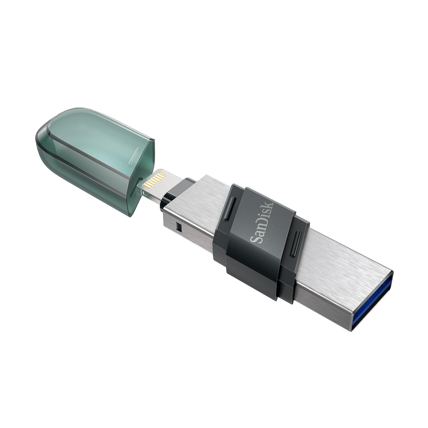 SanDisk 256 iXpand USB 3.0 Flash Drive Flip for iOS and Windows, Metalic