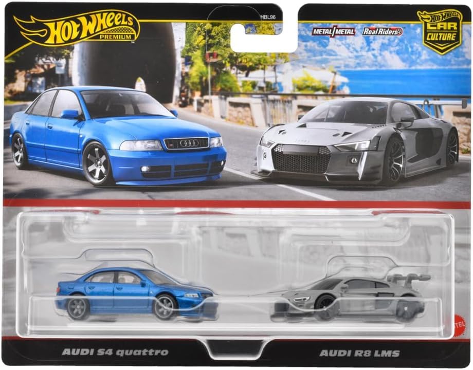 Hot Wheels Premium Car Culture Audi S4 Quattro & Audi R8 LMS