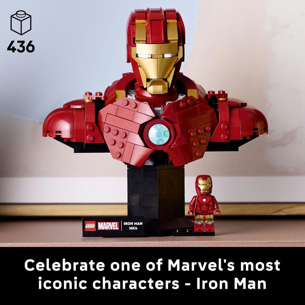 LEGO 76327 Marvel Iron Man MK4 Bust Building Set (436 Pieces)