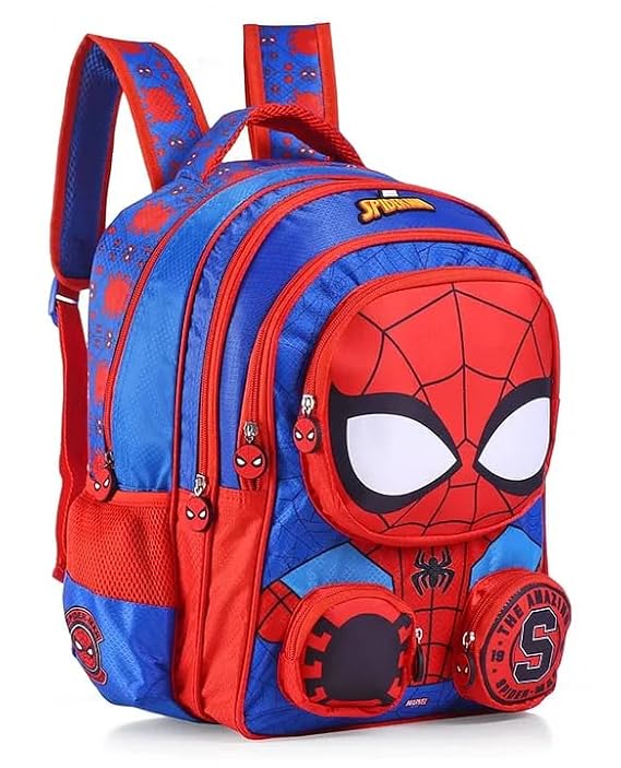 STRIDERS Spider-Man 14-Inch Premium Kids School Bag Lightweight, Trendy Backpack for 3 to 5 Year